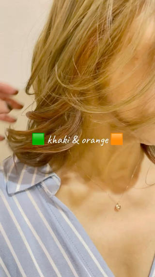 セミロング カラー MATISSE藤崎 渕上 ジュビアイのヘアスタイル