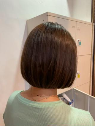 乾かすだけで収まるナチュラルボブ 𓂃