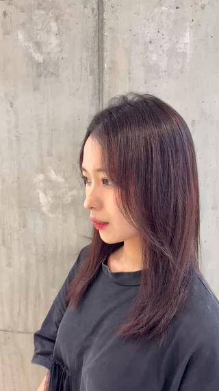 ミディアム カラー 海外風パーマ カラー特化園田　楓莉のヘアスタイル
