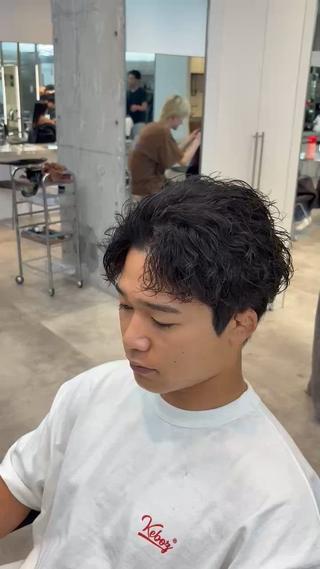 ショート パーマ 海外風パーマ カラー特化園田　楓莉のヘアスタイル