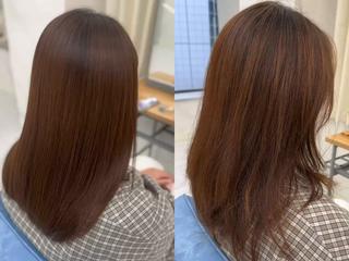 ミディアム 髪質改善🩵縮毛矯正 代々木/木下のヘアスタイル