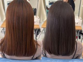 ミディアム 髪質改善🩵縮毛矯正 代々木/木下のヘアスタイル