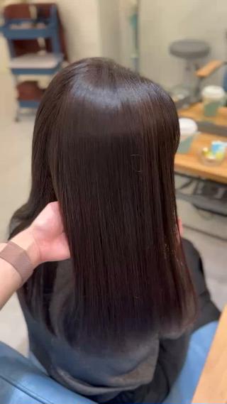 縮毛矯正毛 チョコレートブラウン