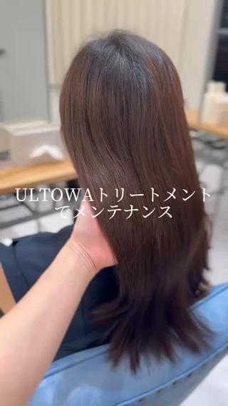 ロング カラー 髪質改善🩵縮毛矯正 代々木/木下のヘアスタイル