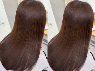 ロング カラー 髪質改善🩵縮毛矯正 代々木/木下のヘアスタイル