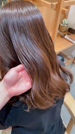 セミロング カラー たなか こころ🎀のヘアスタイル