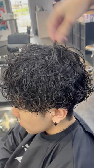 #メンズパーマ　#波巻きスパイラルパーマ　#波巻きパーマ　#海老名 