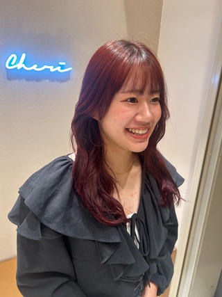 赤強め
髪の毛も可愛く任せていただきました️
