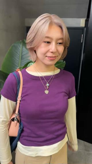 ショート レイヤーカット\ウル フ　chinatsuのヘアスタイル