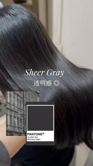 *.+ﾟSheer Gray*.+ﾟ
⁡
黒っぽくしたいけど真っ黒はいや
透明感がほしい方へ
 
暗く落ち着かせながらも優しい印象に
秋冬暗めにしたい方オススメ！ 