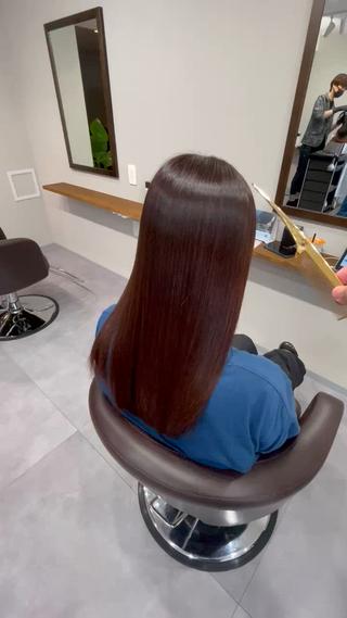 ロング 縮毛矯正、髪質改善/ 松田 龍之介のヘアスタイル