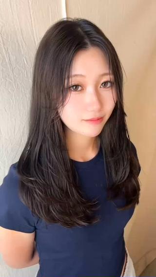 ロング カラー ブリーチ/透明感カラ ー/ふじわら はゆのヘアスタイル