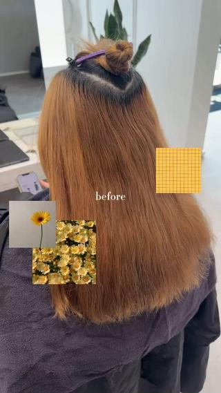 ロング カラー 岡田 詠のヘアスタイル