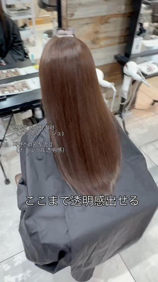 ロング rioカットカラー ♡韓国レイヤーのヘアスタイル