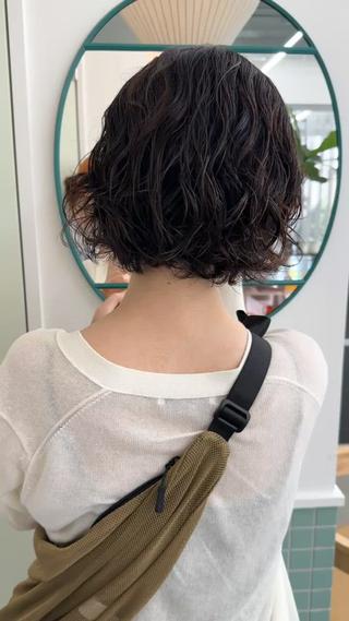 ショート パーマ ボブ/レイヤー/ケア パーマ/リュウタのヘアスタイル
