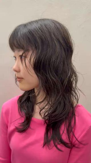 セミロング パーマ 似合わせレイヤー/ ケアパーマ/高倉のヘアスタイル