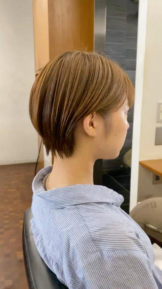 ショート カラー 似合わせレイヤー/ ケアパーマ/高倉のヘアスタイル