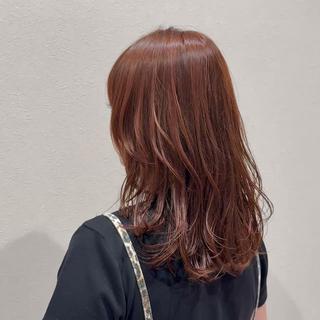 セミロング カラー 韓国レイヤー｜ ハイトーン｜ココナのヘアスタイル