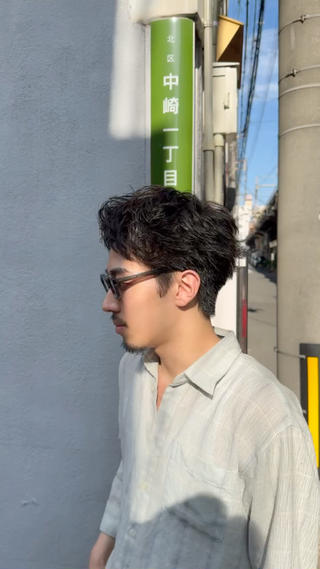 ショート パーマ メンズ 大阪茶屋町 メンズカット関田拳のヘアスタイル