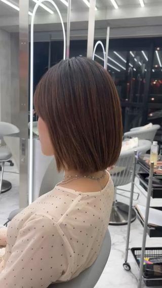 ミディアム Ruri縮毛矯正 酸性ストレート/ボブのヘアスタイル