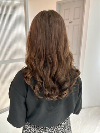 セミロング カラー パーマ 髪質改善 縮毛矯正/ レイヤー/銀座/本木のヘアスタイル