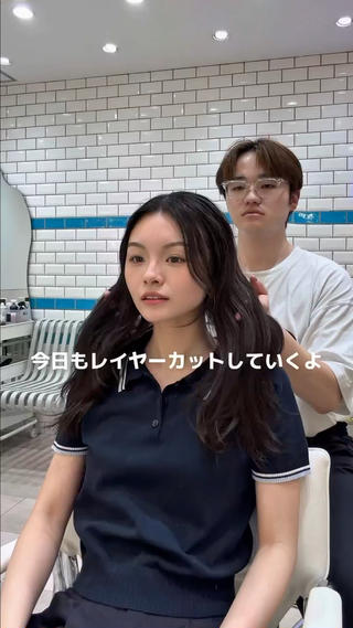 ロング カラー ヘアアレンジ 韓国風レイヤー特化 美容師/リョウヤのヘアスタイル