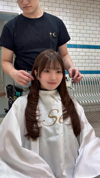 ロング カラー 韓国風レイヤー特化 美容師/リョウヤのヘアスタイル