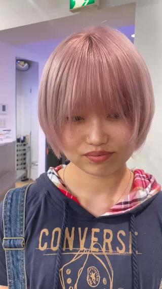 ショート カラー 🎀kano /デザインカラー🎀のヘアスタイル