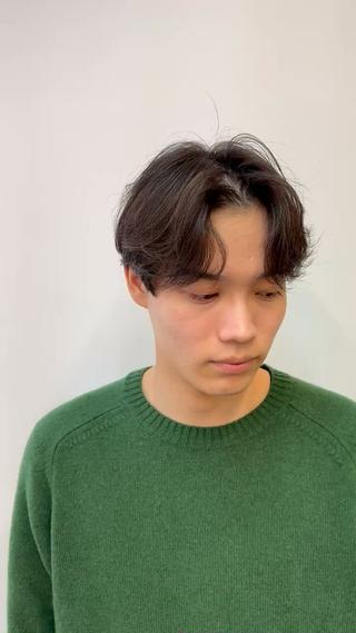 ニュアンスパーマで前髪の立ち上がりと自然な毛流れ◎ 
