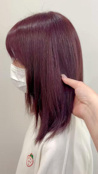 Wine red
ブリーチなしダブルカラー
ベースの明るさがあればワンカラーでも可能です
ブリーチなしダブルカラーもご相談ください