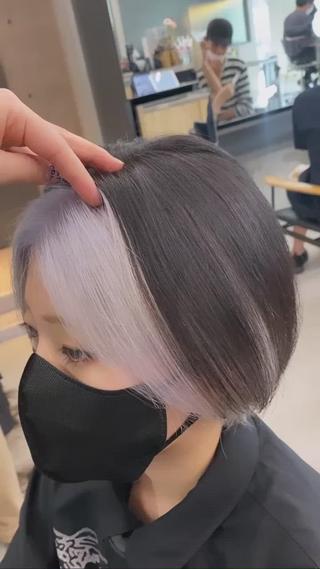ショート カラー Saki/レイヤー/ 柔色カラー/顔まわりのヘアスタイル