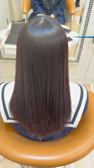 ロング ブリーチなし 透明感カラー/艶髪のヘアスタイル