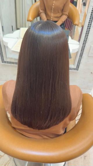 ロング ブリーチなし 透明感カラー/艶髪のヘアスタイル