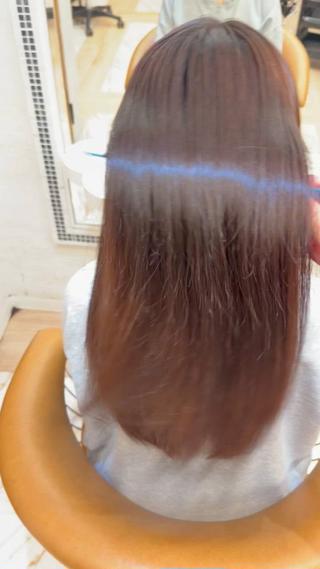 セミロング ブリーチなし 透明感カラー/艶髪のヘアスタイル