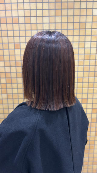 縮毛矯正(ストレート)＋カット
ギリギリ結べる長さのカットお任せ下さい️
タッセルボブしたい方お任せ下さい 