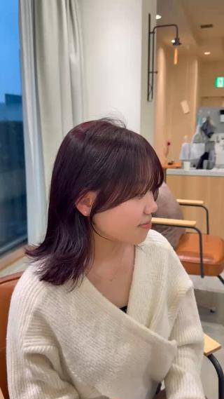 ミディアム fitするカット♡/ 多幸感/ふうか◠‿◠のヘアスタイル