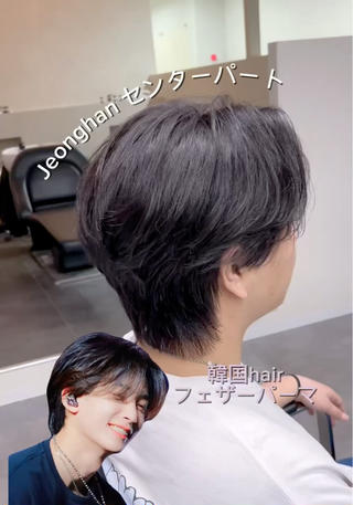 パーマ メンズ 🤍メンズ韓国ヘア HARUNA🖤のヘアスタイル
