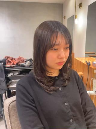 ロング ENN藤本 大輝艶感カラーのヘアスタイル