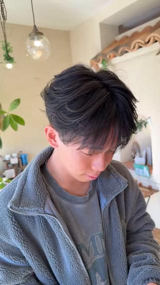 ショート パーマ メンズ メンズ特化/パーマ指 名No.1/百瀬太郎のヘアスタイル