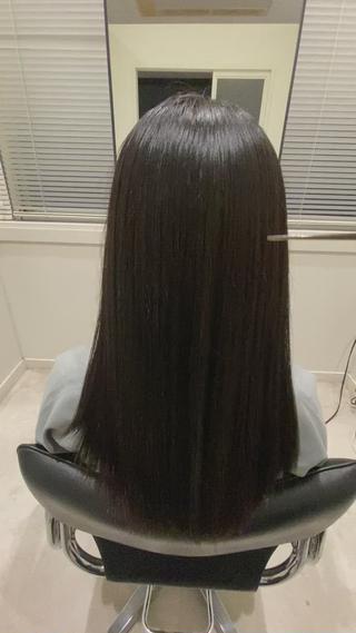 セミロング カラー パーマ 髪質改善縮毛矯正,ブ リーチ縮毛矯正KEIのヘアスタイル