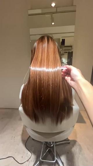 ブリーチ毛でもしっかり内部の集中ケアをし、最後にキューティクルのメンテナンスをしていただければサラサラになります 