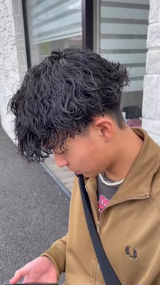 波巻きパーマ 