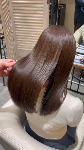 同じカラーでも前処理剤やトリートメントでここまでツヤツヤに՞•・•՞