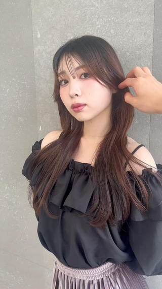 セミロング 山崎/ボブ縮毛矯正 レイヤー髪質改善のヘアスタイル