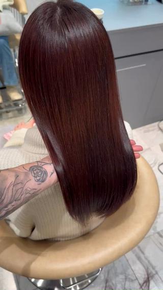 セミロング カラー 髪質改善 の達人/杉原碧仁のヘアスタイル