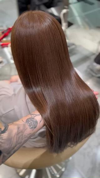 セミロング カラー 髪質改善 の達人/杉原碧仁のヘアスタイル