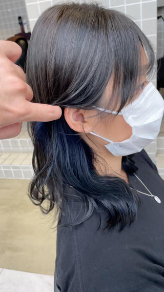 ミディアム カラー パーマ ヘアアレンジ メンズ キッズ ネイル マツエク・マツパ 🦋縮毛/韓国レイヤ ー/透明感カラー🦋のヘアスタイル