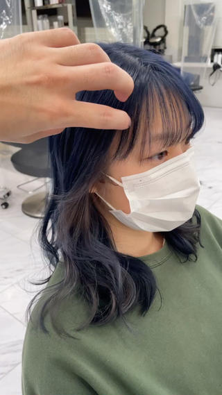 ミディアム カラー パーマ ヘアアレンジ メンズ キッズ ネイル マツエク・マツパ アイブロウ 🦋縮毛/韓国レイヤ ー/透明感カラー🦋のヘアスタイル