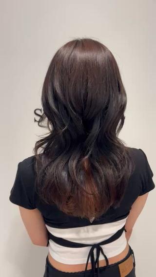 ロング レイヤー｜ハッシュ｜ ヘアセット｜山田寛菜のヘアスタイル