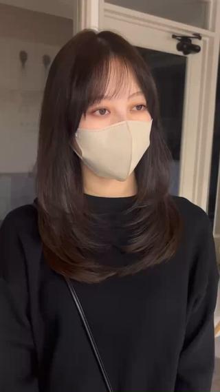 セミロング ayu omochaのヘアスタイル